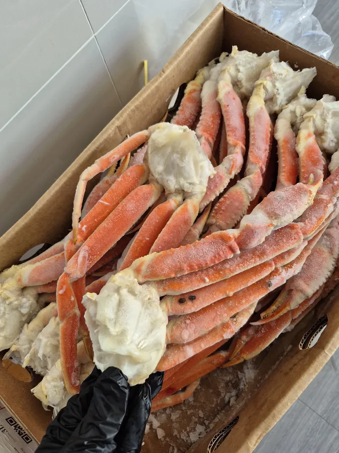 Snow Crab Leg selection.Steamed